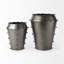Petit vase en métal champagne avec clous-114208654-114208653