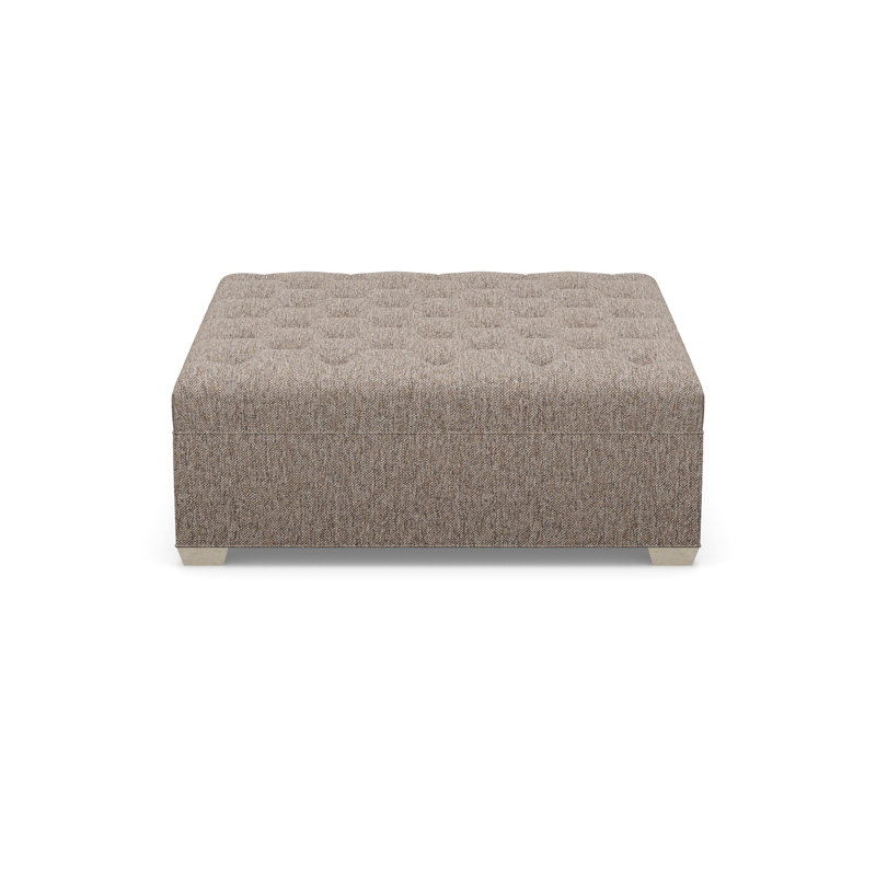 Square Tufted Ottoman, 8786-87, Sandstone