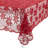 Christmas Rectangle Tablecloth Vintage Red Lace Dining Table Cover  for Christmas Party Decorations