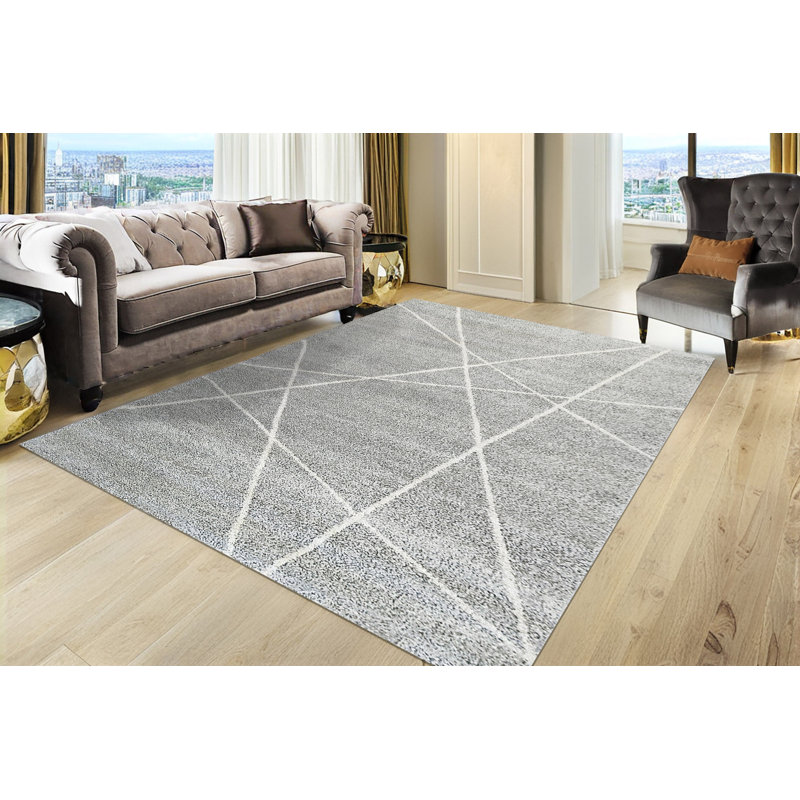 MEHARI 7.10X10.10 23277-5262 GREY/IVORY, Rectangle 7'10" x 10'10"