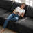 Boneless 97" L L-Shaped Boneless Sofa with Chaise Lounge, Tool-Free Setup, Modular Sectional Couch with Ottoman & Pillow for Living Room, Bedroom, Upholstered Corduroy/Checkered Couch-2018352453-2018352472