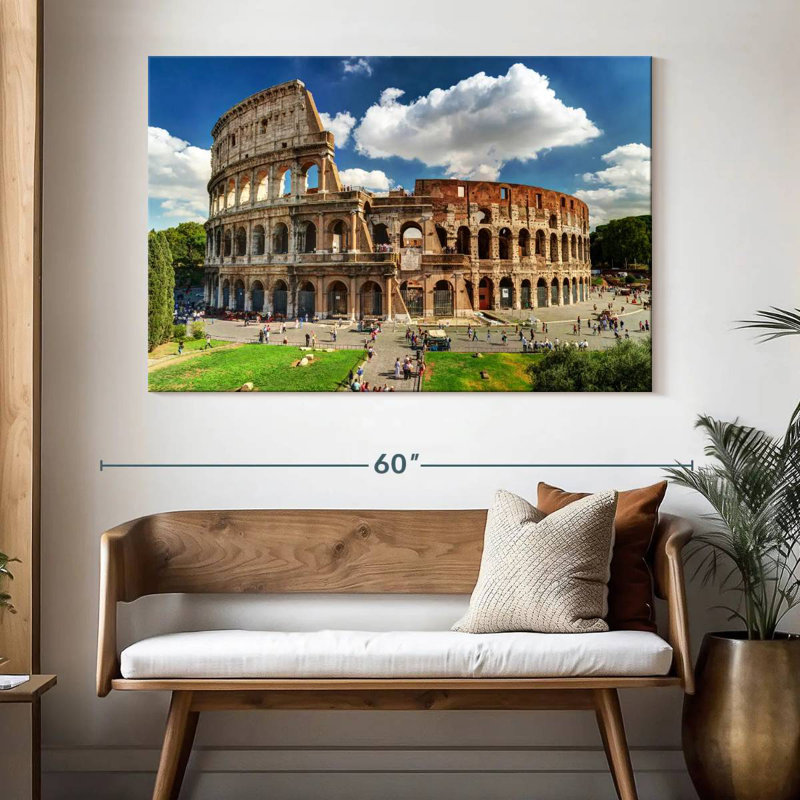 Ravi Colosseum à Rome, H 34 po x l 51 po