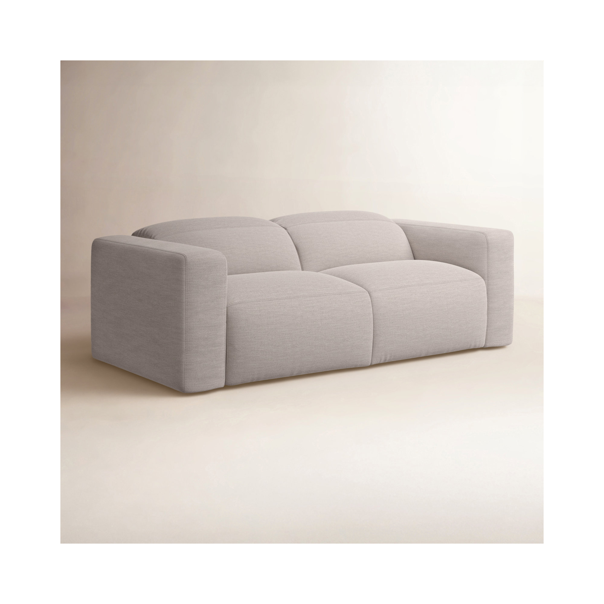 Amed 89" Upholstered Power Reclining Sofa, Laken Stone Polyester Blend