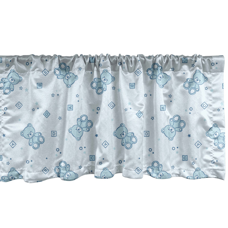 Ensemble de 2 cantonnières bleues Ambesonne, L 54 po x L 18 po