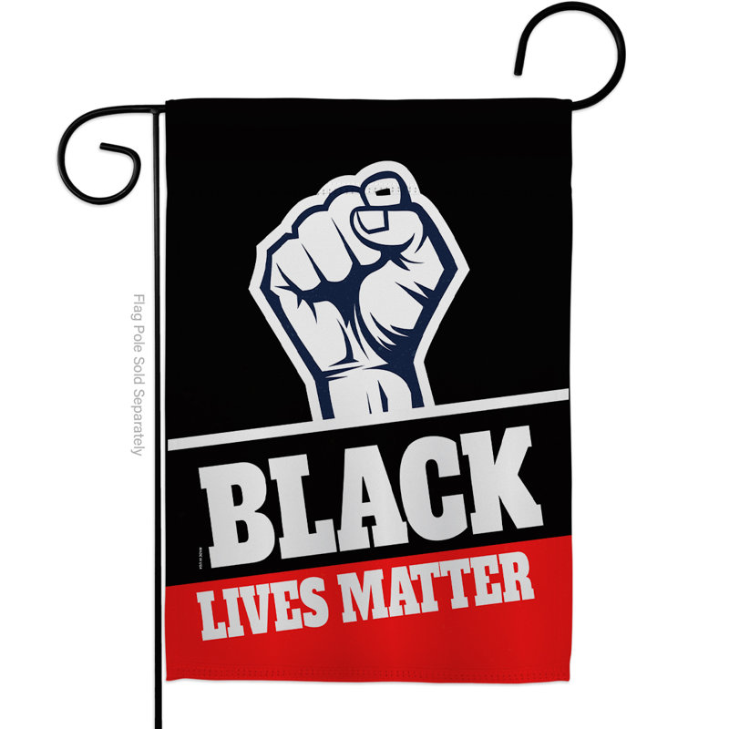 Drapeau de jardin à 2 faces 18,5 po x 13 po black lives matter