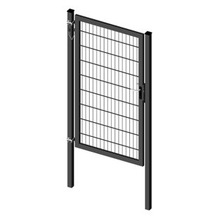 Classic 4 ft. Black Steel Residential Fence Gate