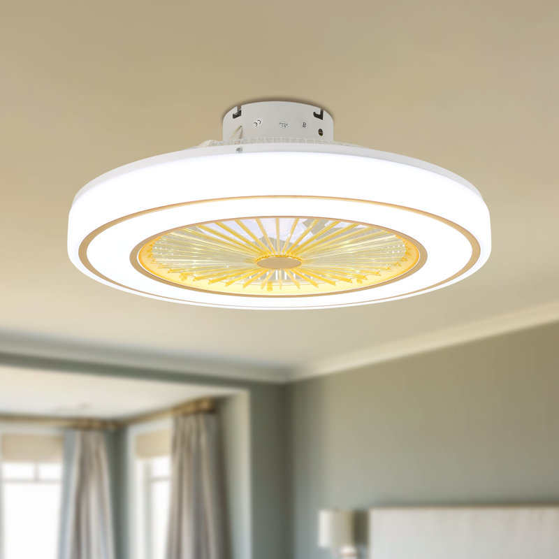 Ventilateur de plafond 19 po avec lumière DEL à intensité variable et télécommande