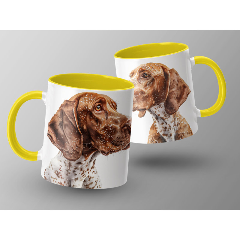 Ceramic Coffee Mug, Yellow, 3