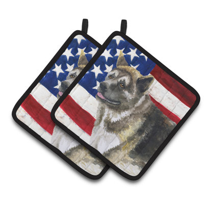 Cuisinier poignée patriotique à akitas carolines american american