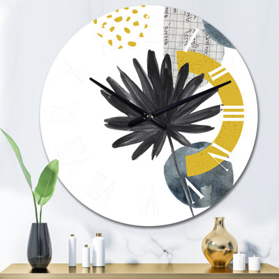 Art abstrait minimaliste scandinave - horloge murale moderne