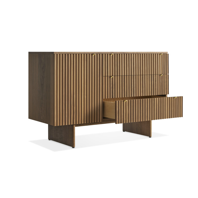 Murmur 54'' W Solid Wood Credenza, Walnut
