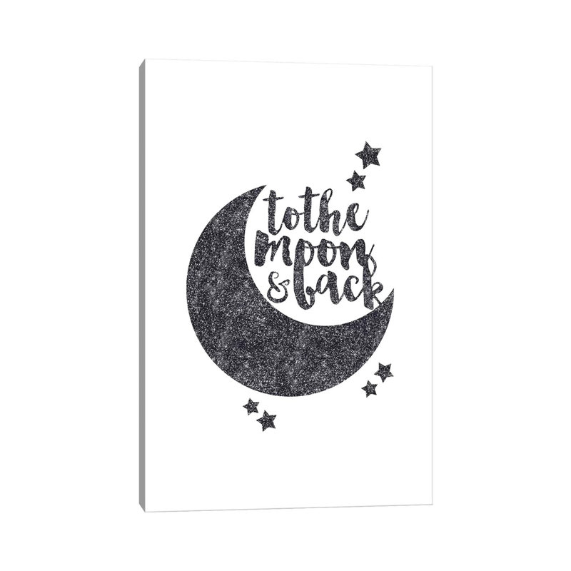To The Moon And Back by Emanuela Carratoni - Wrapped Canvas Print, 101.6 cm H x 66.04 cm W x 1.91 cm D