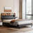 Isenberg Vella Upholstered Bookcase Platform Bed-122462503-122462502