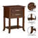 Johnessa 2 Drawer End Table with Shelf with Solid Wood Legs