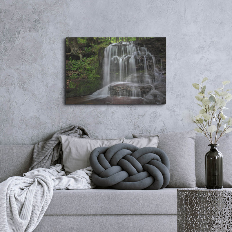 Ivy Bronx «Gunn Brooks Falls» par Patrick Zephyr, art mural en métal, H 24 po x l 36 po