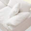 Canapé modulaire rembourré en lin avec revêtement amovible pour salon, chambre à coucher et siège profond-408973209-423325383