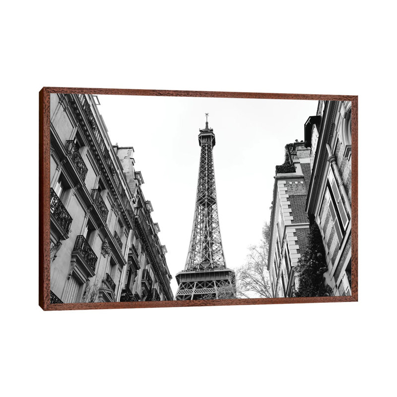 Eiffel Tower V by Bethany Young - Print on Canvas, Classic Brown Wood Framed, 101.6cm H x 152.4cm W x 3.81cm D