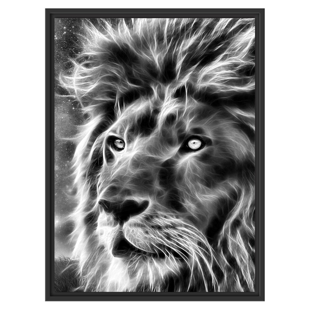 Gerahmtes Poster Abstract Art Lion