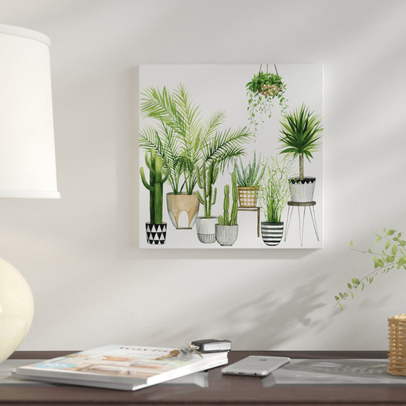 « plante refuge ii », reproduction d’impression sur toile, H 18 po x l 18 po x P 1,5 po, Toile tendue, Pas de tapis