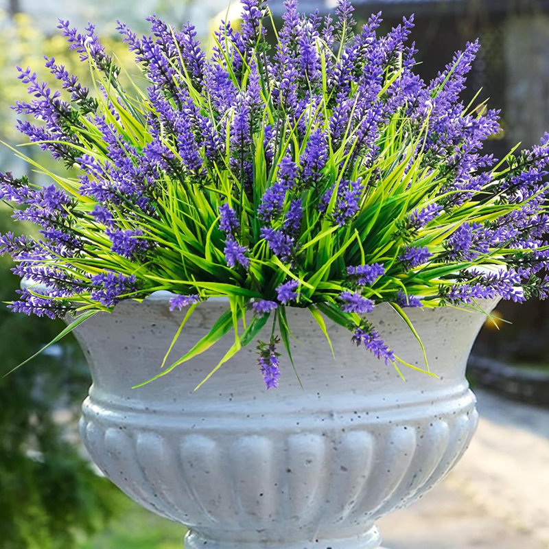 44 pièces de fleurs artificielles d'extérieur lavande