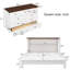 Lit avec rangement généreux, grand lit, blanc et finition noyer pour une place appréciable, apparence-224582100