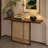 Retro Nut-Brown Solid Wood Console Table-1310024964