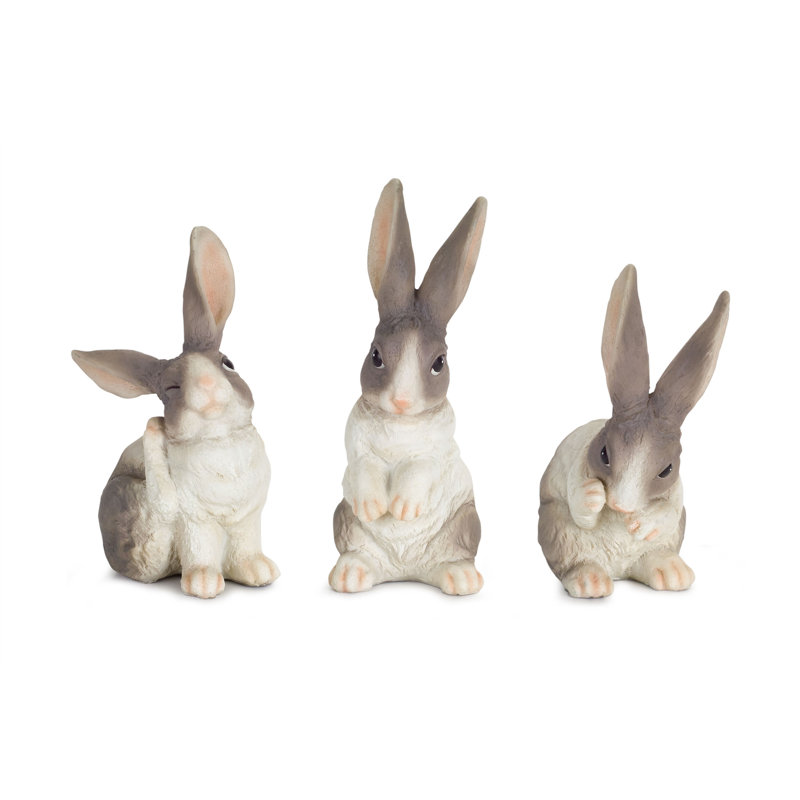6 Piece Steck Rabbit Figurine Set