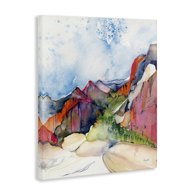  «Desert Days Abstraction», art mural sur toile par Kristy riz, H 30 po x l 24 po
