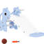 Glissade avec motif de girafe, 3 étapes pour l'escalade et cerceau, polypropylène, surface antidérapante, mains courantes latérales, 1 an, bleu blanc, thème d'entretien facile à installer, grimpeur, cerceau, perfectionnement des compétences,-130114963
