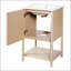 Meuble-lavabo de 20 po de style français avec lavabo en céramique, ensemble simple autoportant avec porte à fermeture douce et grand rangement