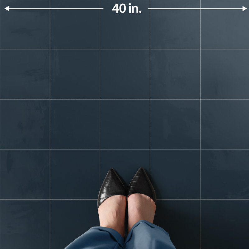Monocolor Premium 7-7/8 In. X 7-7/8 In. Ceramic Floor And Wall Tile, Blue