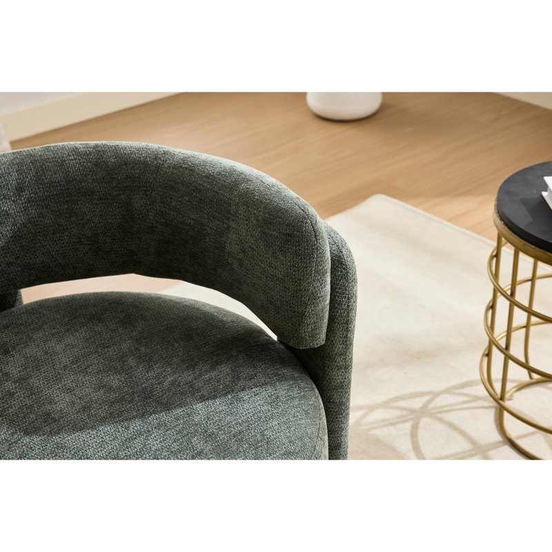 Fauteuil d'appoint simple moderne en tissu avec sculpture distinctive, confortable et une large gamme de couleurs. Revêtement contemporain confortable, siège stable de conception cylindrique unique