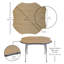 Table d'activité en T 48 po x 48 po avec moulures en T et pieds réglables-1368029879-1394873163