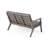 Temecula outdoor acacia wood 4-seater chat set: gray finish with dark gray cushions, loveseat, coffee table & 2 club chairs