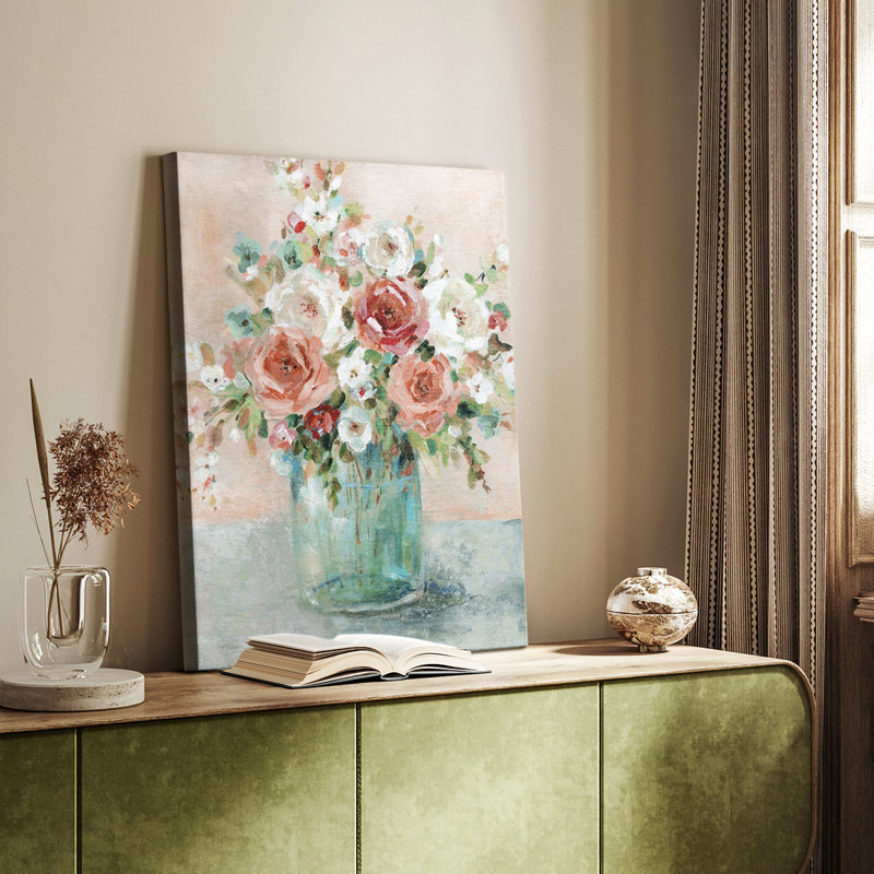 Rosé pêche - Cavas enveloppés de galerie, H 27 po x l 18 po