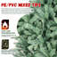 6 pi. Arbre de Noël 1878 PE + PVC à pointe bleu-vert, arbre unique avec branches à charnières, assemblage facile, support en métal stable - décor des Fêtes accrocheur-118318510