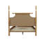 Grand lit spacieux avec dimensions de l 63,5 po x L 87 po et placage de bois pour un look élégant