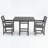 HDPE 3-Piece Outdoor Patio Dining Set With Square Table And 2 Armchairs-755181715