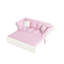 Grand canapé-lit en velours rose multifonctionnel de 74,8 po, 2 coussins moelleux, éponge haute densité, installation rapide en quelques minutes 3 1 lit gigogne escamotable, revêtement confortable, soutien et métal stabilisateur