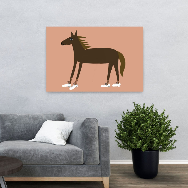Cheval, espadrilles modernes, art mural cheval