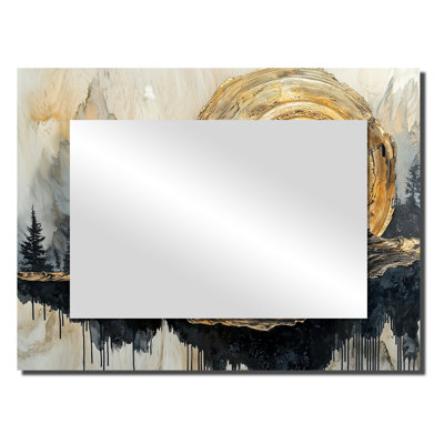 «Indian God Meditation Connecting to the Woods II» - Art mural miroir de l'hindouisme - imprimé sur métal
