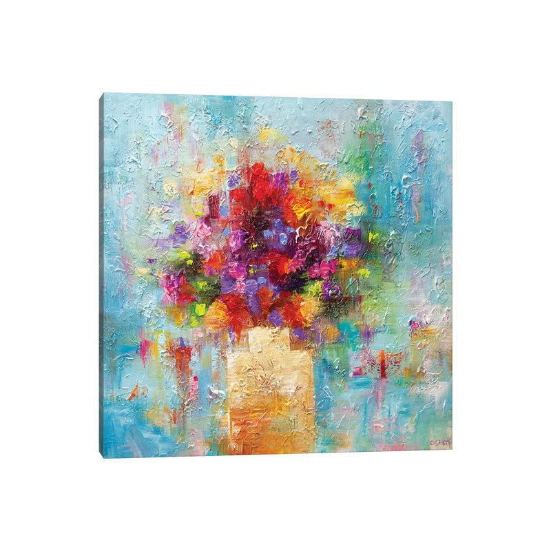 Joy by Osnat Tzadok - Wrapped Canvas Painting, 30.48 cm H x 30.48 cm W
