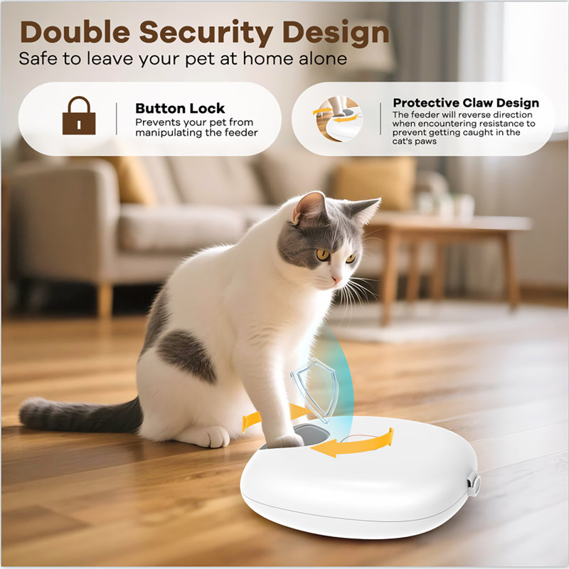 Novafeeder Smart 6-Meal Automatic Dog Feeder, 3-Cup, White