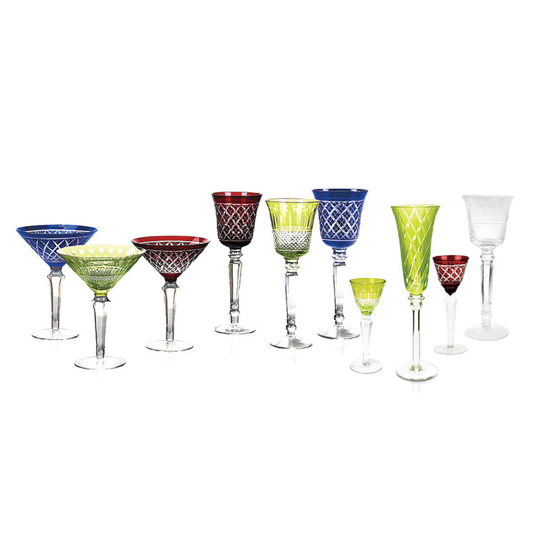 10oz. Handmade Drinking Glass Set, Ruby Red