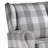Gray&White Fabric Swivel Glider Recliner Chair