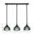 3 Light Stem Hung Linear Pendalier Shown With 7" Cypress Art Glass-32326170-32326169