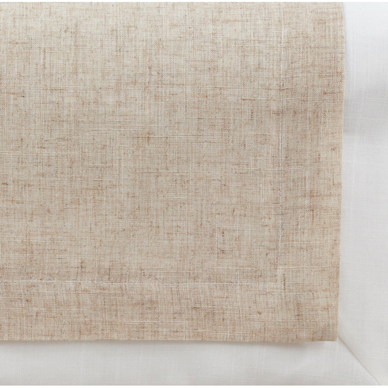 Pennock Thick Border Table Runner, Natural, 18" x 72"