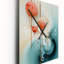 Horloge murale moderne Tender Awakening en bleu et rouge rétro I-99633403