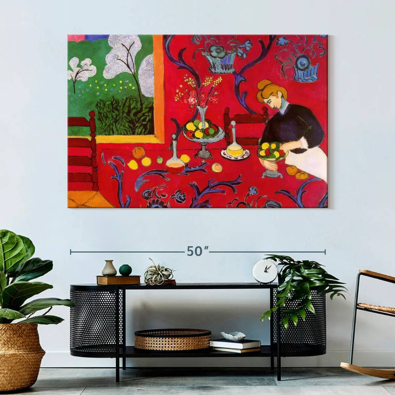Leisha Harmony In Red, 34" H x 51" W