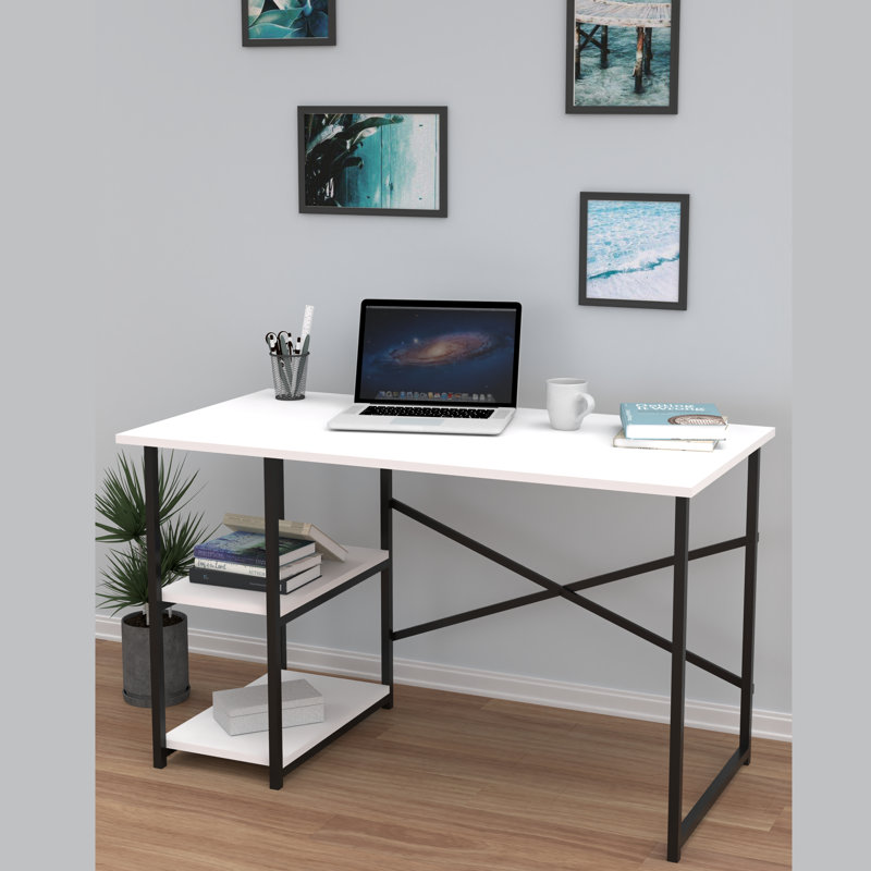 Bureau réversible Burnettiii Sunrise Office, Blanc / noir